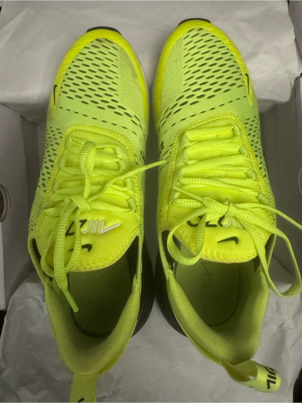 Nike Women's Fluorescent Yellow Running Shoes air max 270